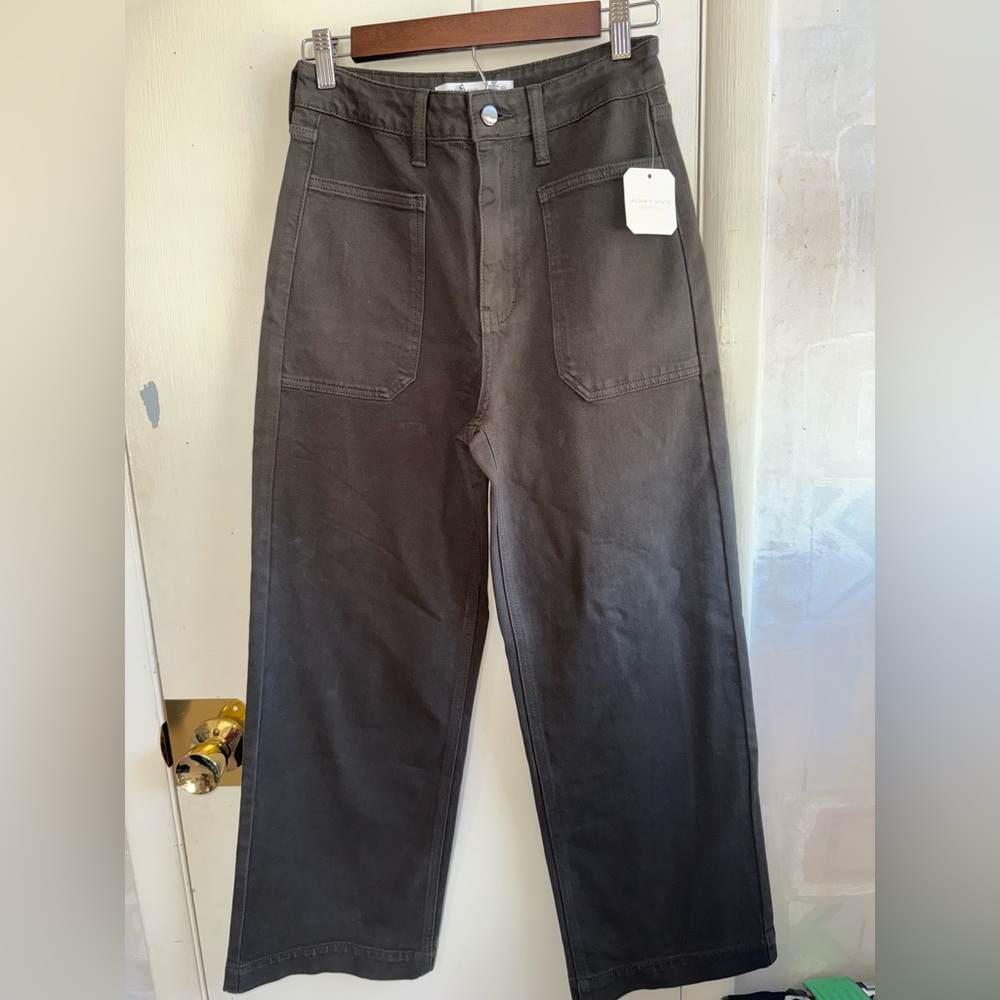 Altar’d State Straight Leg Pants Olive S 27